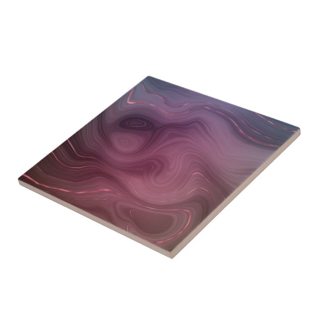 Azulejo Sangria Strata | Moody Pink y Purple Luxe Agate (Lado)