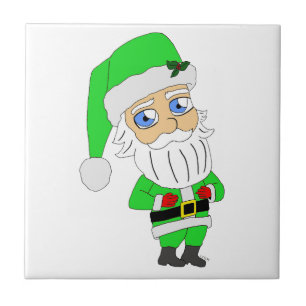 Azulejo Santa Chibi traje verde