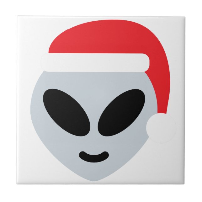 Azulejo santa claus alien emoji (Frente)