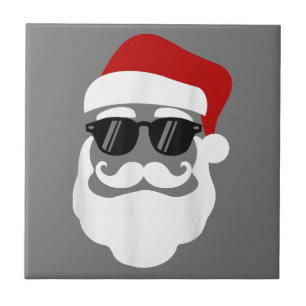 Azulejo Santa Claus con gafas de sol Diseño de Navidades d