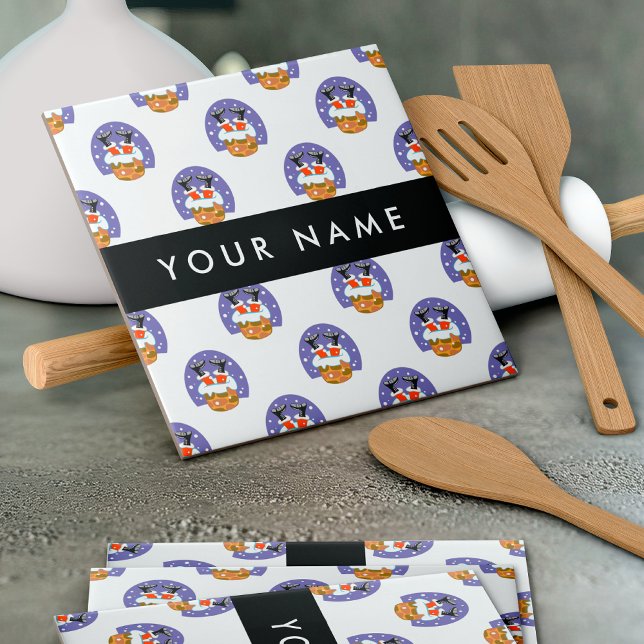 Azulejo Santa Claus En Chimney, Nieve, Navidades, Año Nuev (Subido por el creador)