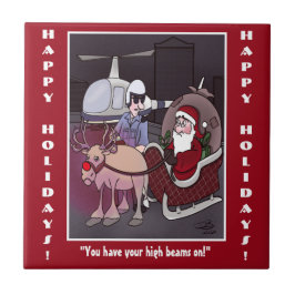 Azulejo Santa Claus tiene una cubierta cerámica para bolet