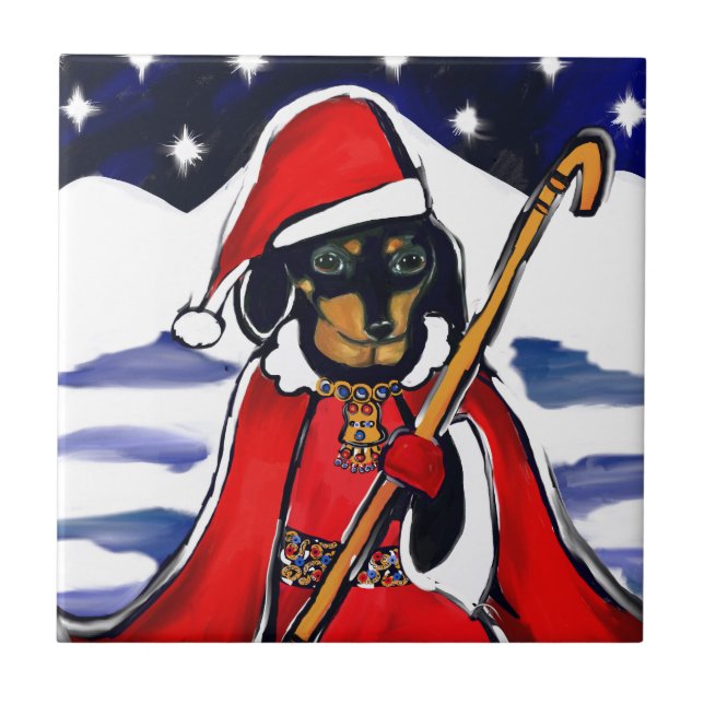 AZULEJO SANTA DACHSHUND (Frente)
