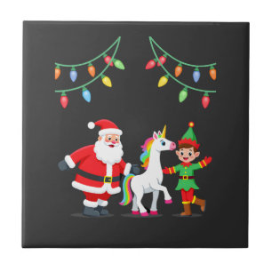 Azulejo Santa Elfo Unicornio Haciento Christmas Niños Homb