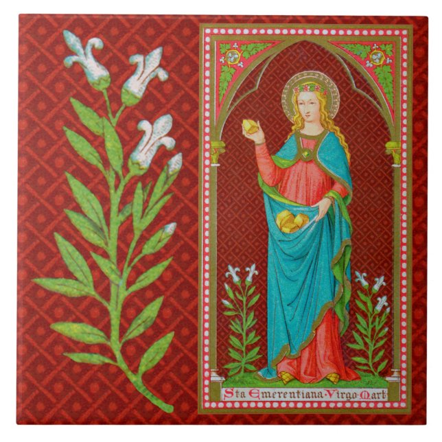 Azulejo Santa Emerentiana de Roma (SAU 36) (Frente)