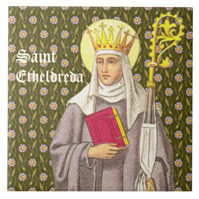 Azulejo Santa Etheldreda (Audrey) (P 003) (Frente)