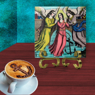 Azulejo Santa Filomena siendo rescatada de ahogarse