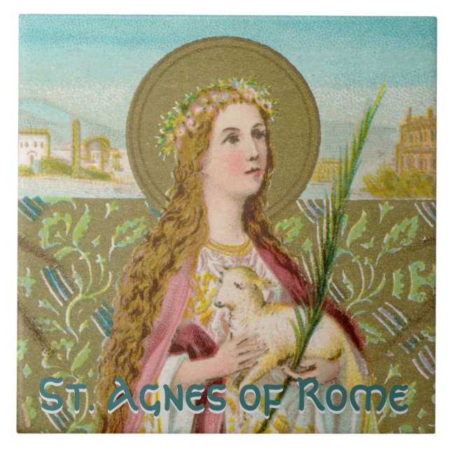 Azulejo Santa Inés de Roma (BC 01) (Frente)