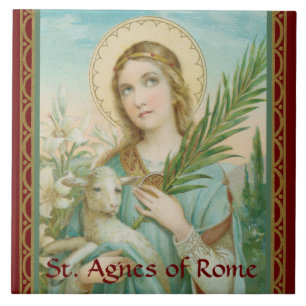 Azulejo Santa Inés de Roma (HE 01)