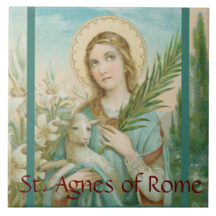 Azulejo Santa Inés de Roma (MH 01)