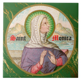 Azulejo Santa Mónica de Tagaste (SAU 047; detalle)