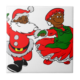 Azulejo santa negra mrs claus