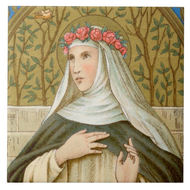 Azulejo Santa Rosa de Lima (BK 020) (Frente)
