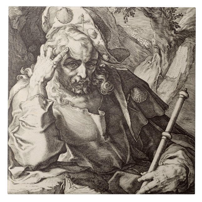 Azulejo Santiago el Mayor el Apóstol (Frente)