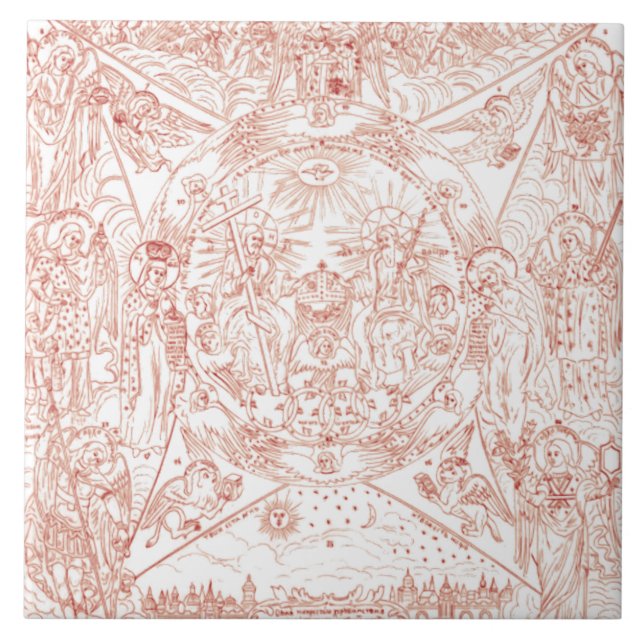 Azulejo Santísima Trinidad en Gloria (Frente)