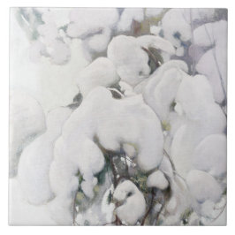 Azulejo Saplings de pinos cubiertos de nieve (por Pekka Ha