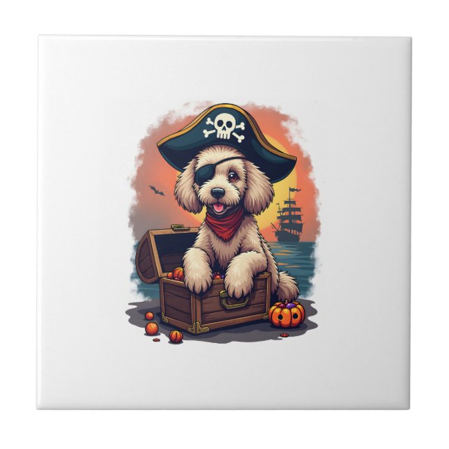 Azulejo Saqueo de Caniche Pirata (Frente)