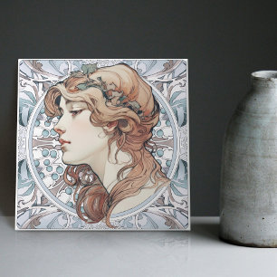 Azulejo Sarah Bernhardt inspiró una obra de arte de Alphon