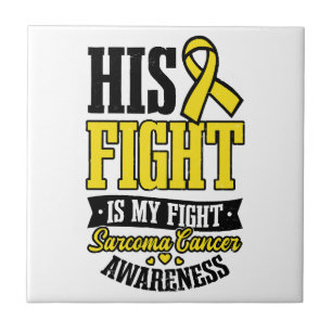 Azulejo Sarcoma Camisa de Cáncer Su Lucha Mi Lucha