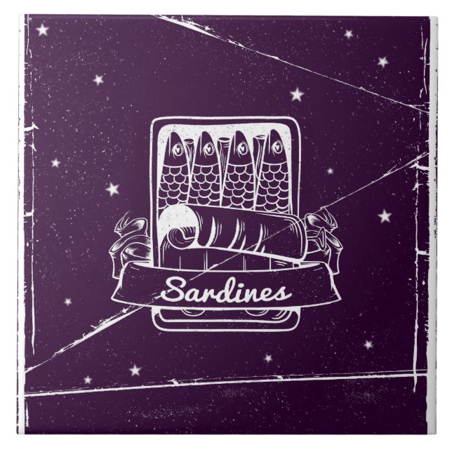 Azulejo Sardinas en lata con problemas (Frente)
