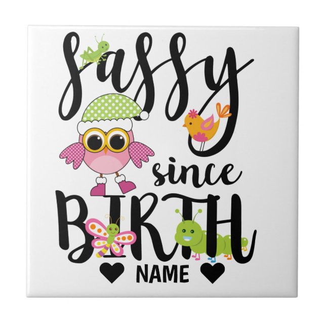 Azulejo Sassy desde el nacimiento (Frente)
