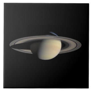 Azulejo Saturno iluminado por el sol Planeta gigante gaseo