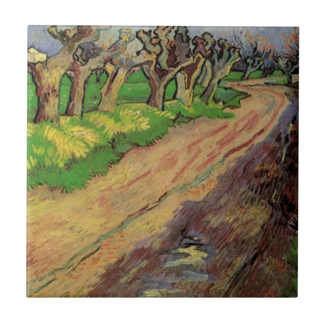 Azulejo Sauces Pollard de Vincent van Gogh (Frente)