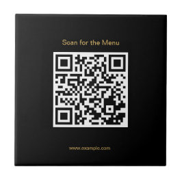 Azulejo Scan for the Menu Stylish QR Code Ceramic Tile