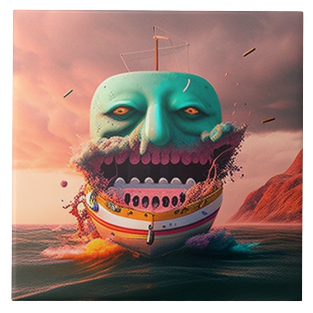 Azulejo Scary boat (Frente)