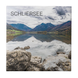 Azulejo Schliersee Bavaria Lake Germany Panorama Souvenir