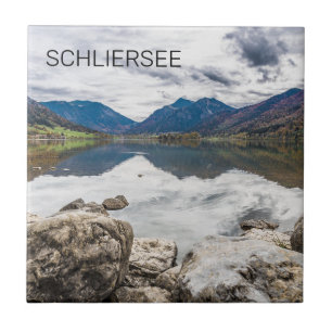 Azulejo Schliersee Bavaria Lake Germany Panorama Souvenir