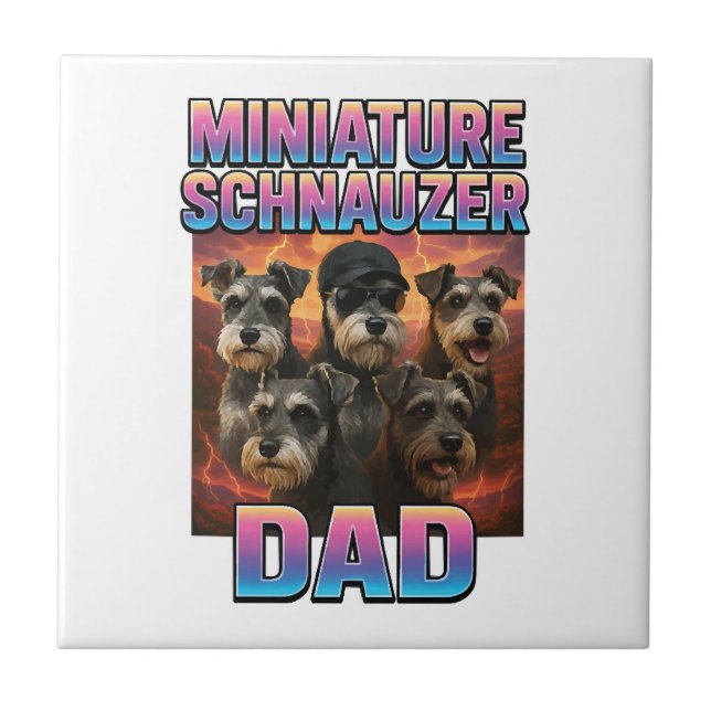 Azulejo Schnauzer miniatura (Frente)