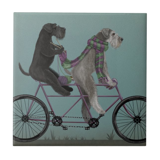 Azulejo Schnauzer Tandem (Frente)