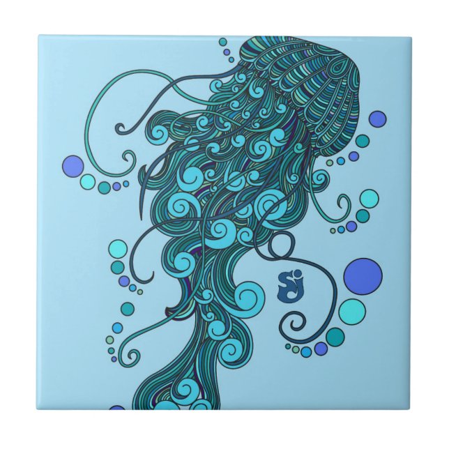 Azulejo SCI - Medusas - incidente del queso de secuencia - (Frente)