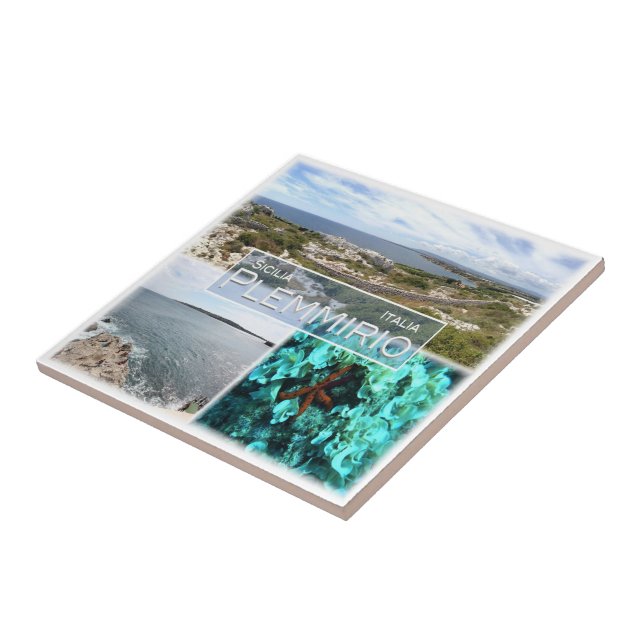 Azulejo SCL014 PLEMMIRIO, Mosaico, Sicilia, (Lado)