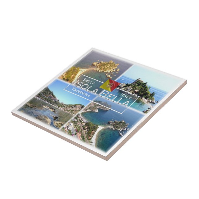 Azulejo SCL028 TAORMINA, Isola Bella, Mosaico, (Lado)