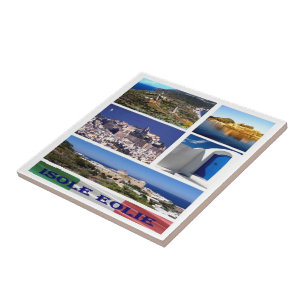 Azulejo SCL033 ISLAS AEOLIANAS Mosaico, Sicilia,