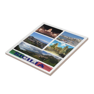 Azulejo SCL054 SICILY, Mosaic, Italia,