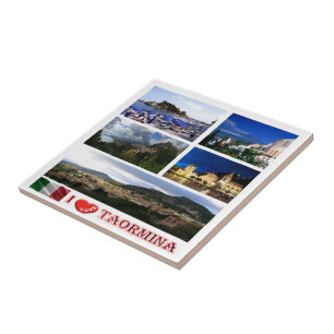 Azulejo SCL059 TAORMINA, I Love, Mosaic Sicilia,