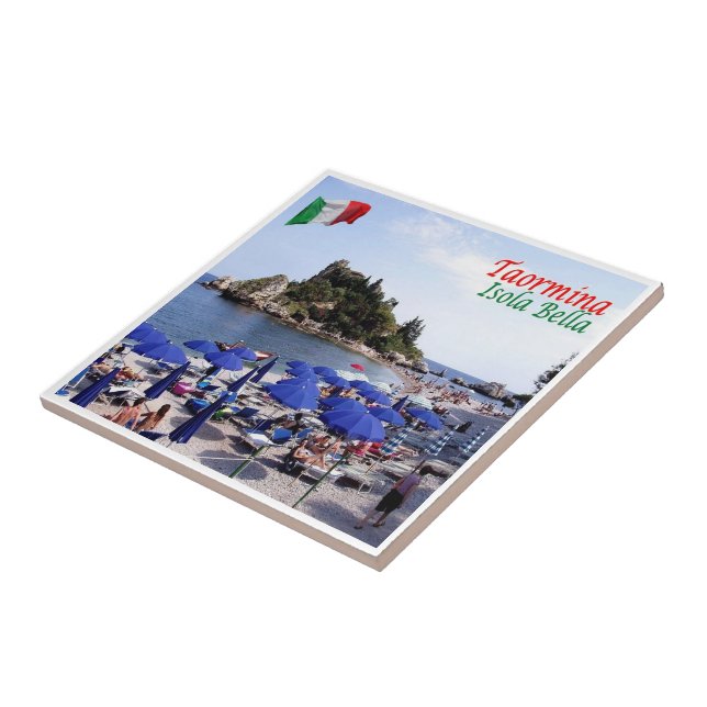 Azulejo SCL067 TAORMINA, Isola Bella, Sicilia, (Lado)