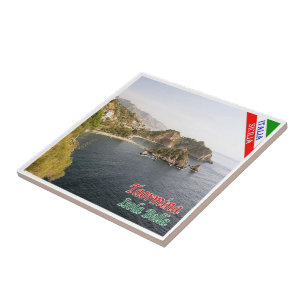 Azulejo SCL068 TAORMINA, Isola Bella, Sicilia,