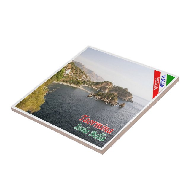 Azulejo SCL068 TAORMINA, Isola Bella, Sicilia, (Lado)