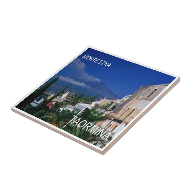 Azulejo SCL069 TAORMINA, ETNA, Sicilia, (Lado)