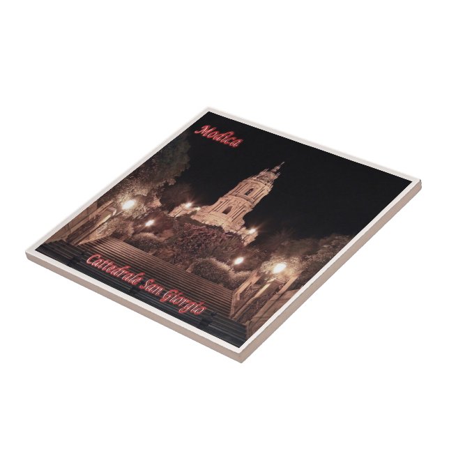 Azulejo SCL077 MODICA, Catedral de San Jorge, (Lado)