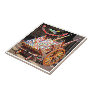 Azulejo SCL095 CARRO SICILIANO TÍPICO, Sicilia,