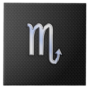 Azulejo Scorpio Zodiac Chrome Como Símbolo Deco de serpien