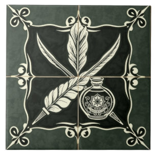 Azulejo Scribe - Mosaico Cerámico De Artes Y Artesanías