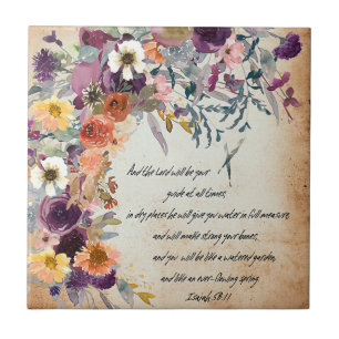 Azulejo Sé tu guía, mezcla floral de otoño