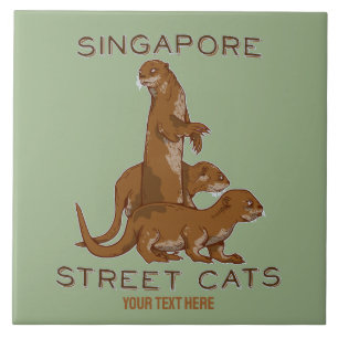 Azulejo Sea Otter Singapore Street Cats
