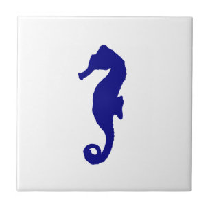 Azulejo Seahorse de los azules marinos